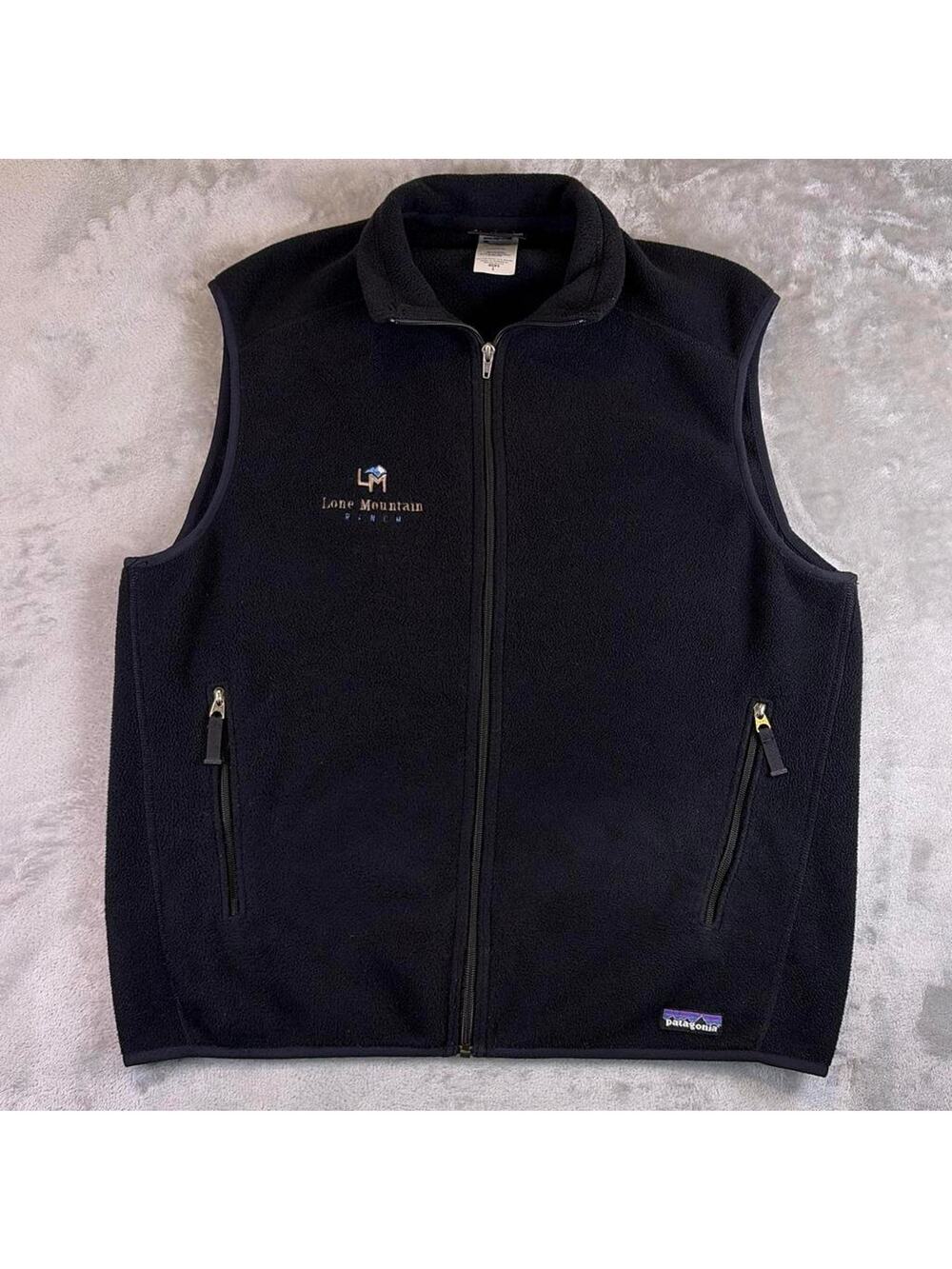 Patagonia Synchilla Fleece Vest Navy Blue Lone Mountain Ranch Full Zip Men’s L